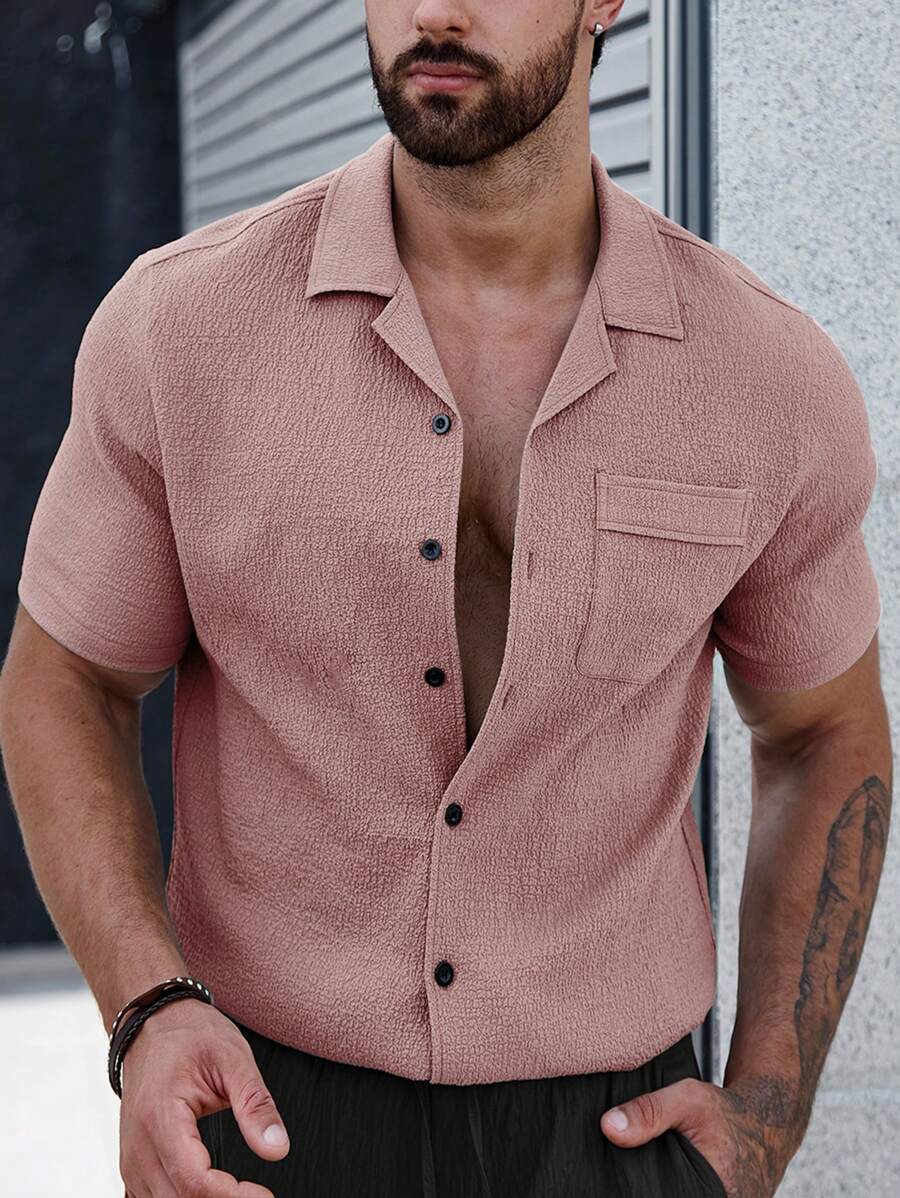 Camisa Masculina em Viscose e Algodão Lancelat