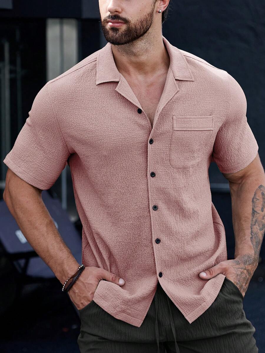 Camisa Masculina em Viscose e Algodão Lancelat