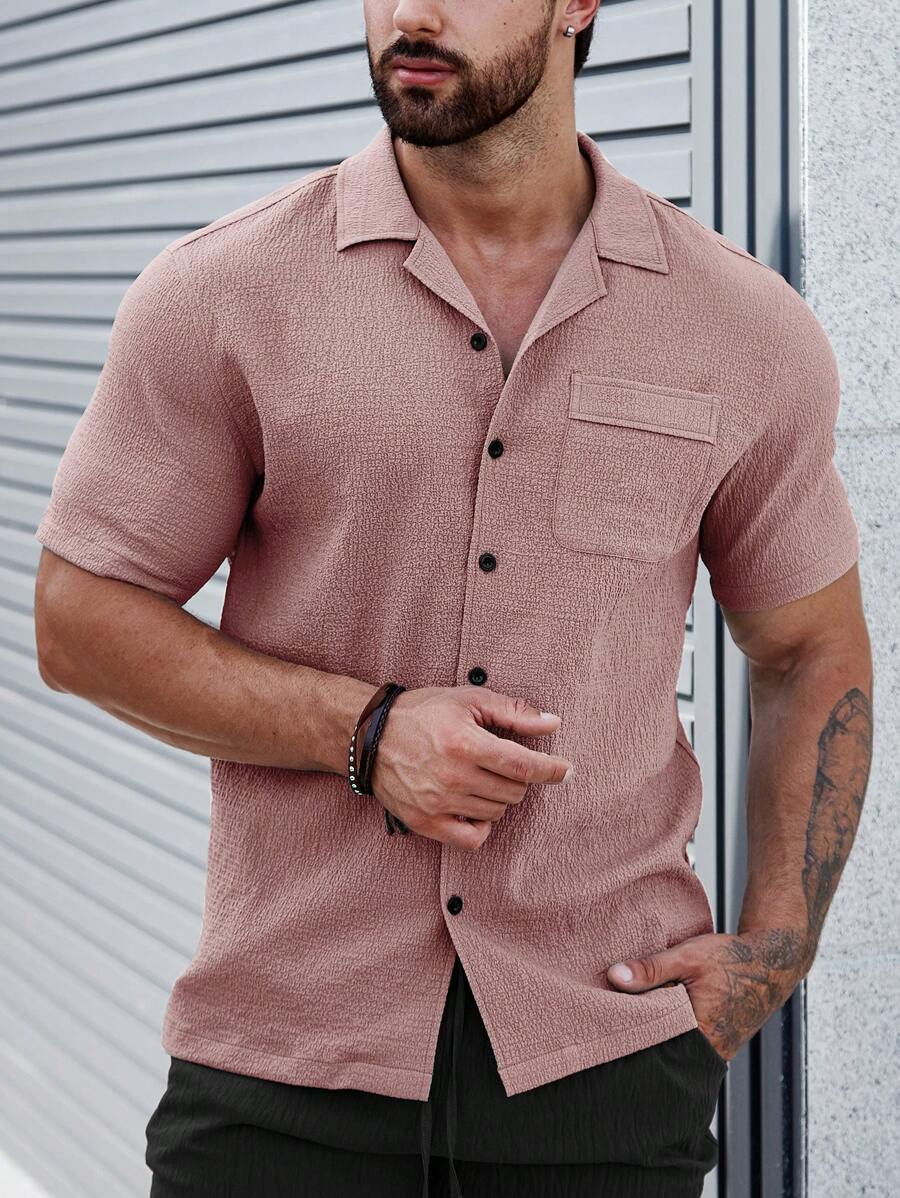 Camisa Masculina em Viscose e Algodão Lancelat