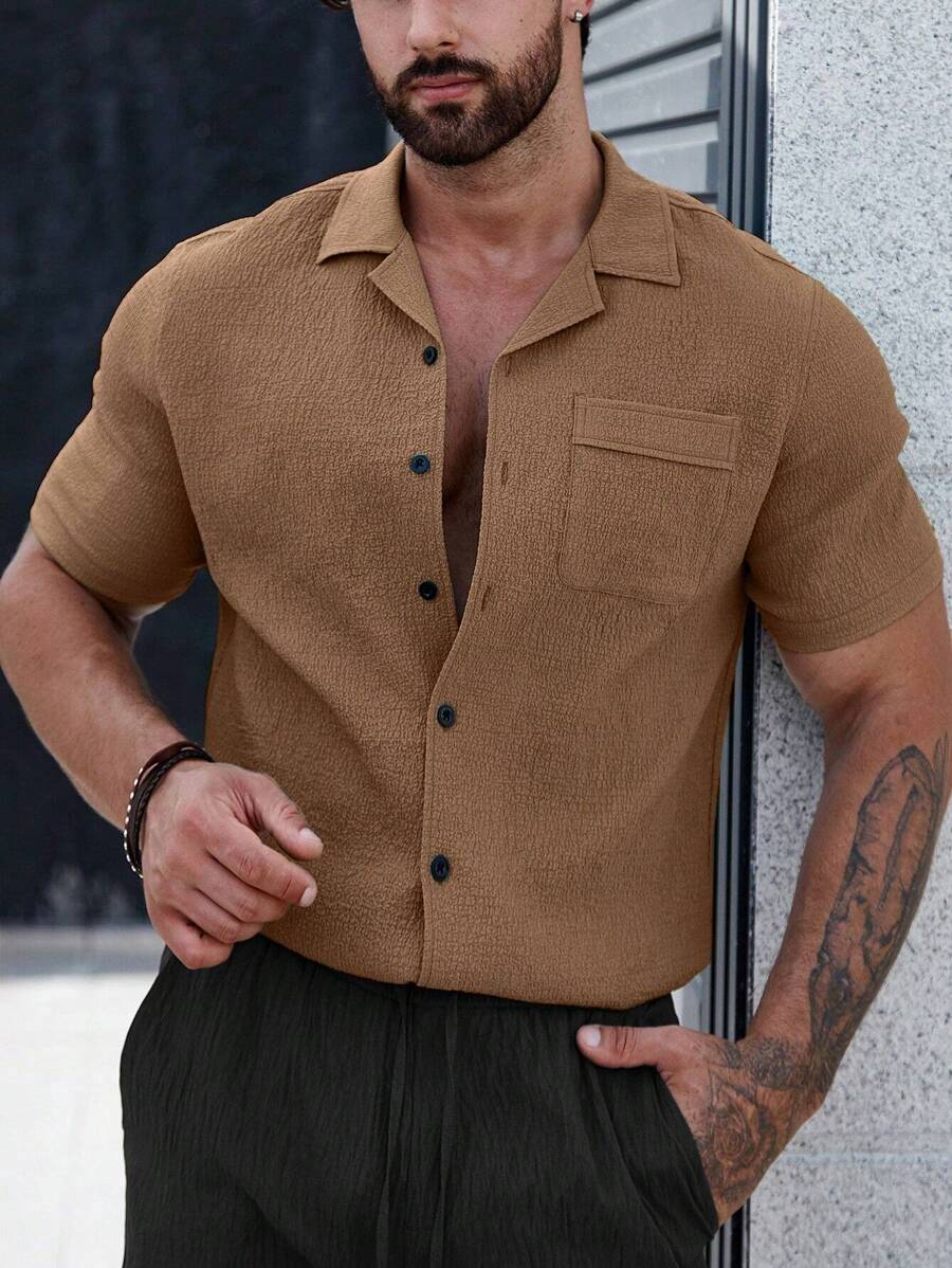 Camisa Masculina em Viscose e Algodão Lancelat