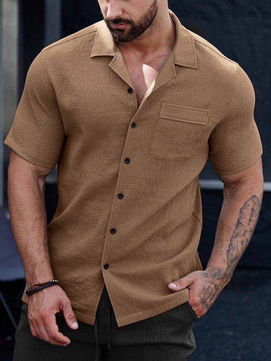 Camisa Masculina em Viscose e Algodão Lancelat