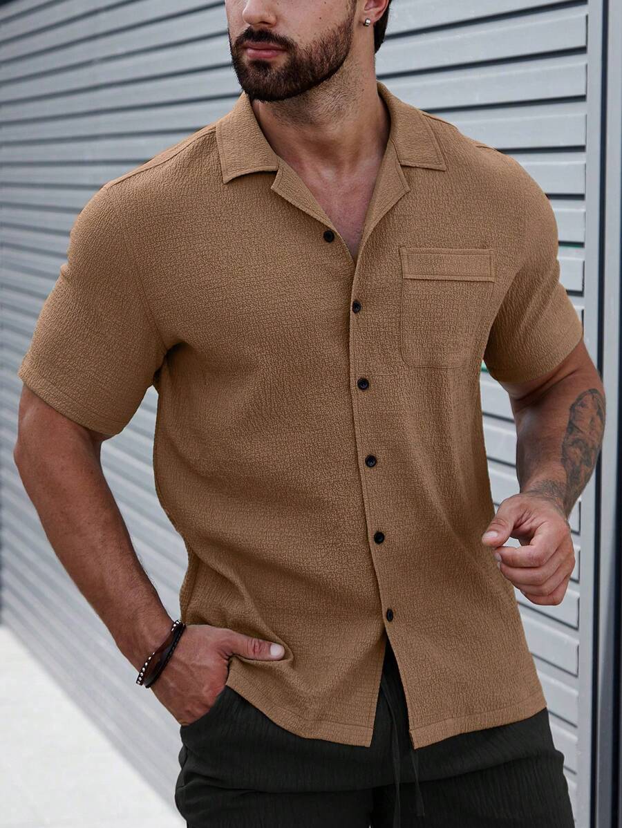 Camisa Masculina em Viscose e Algodão Lancelat