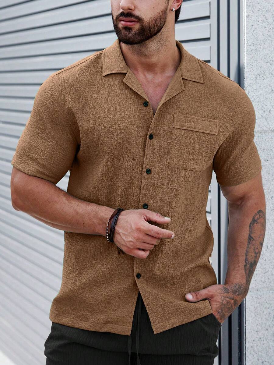 Camisa Masculina em Viscose e Algodão Lancelat