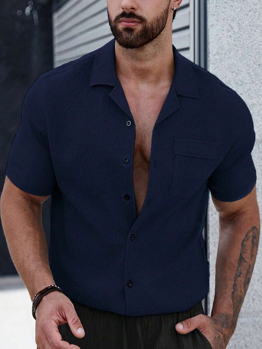 Camisa Masculina em Viscose e Algodão Lancelat