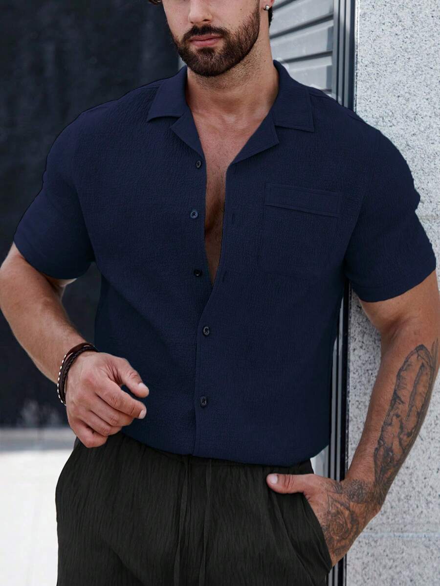 Camisa Masculina em Viscose e Algodão Lancelat