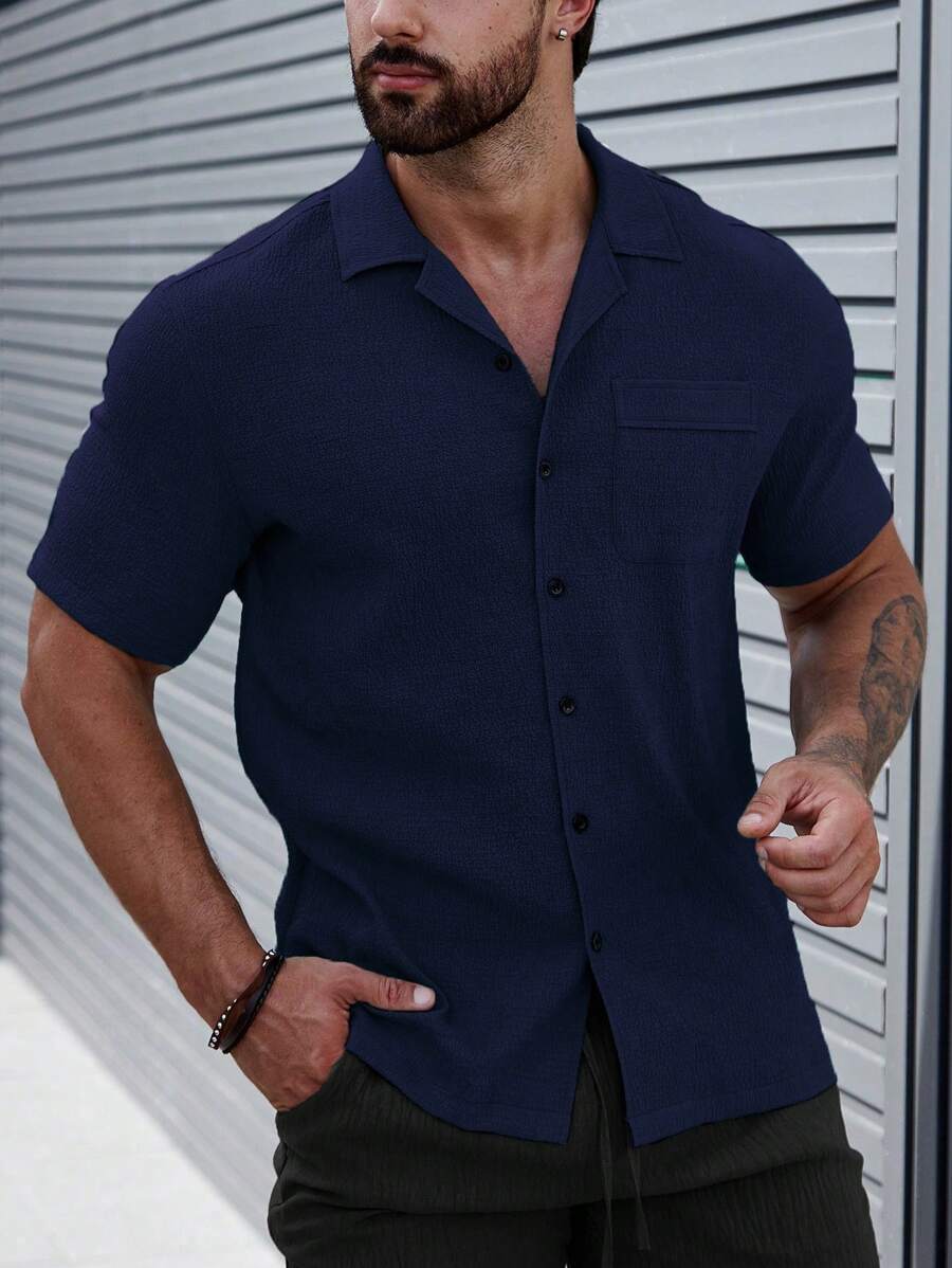 Camisa Masculina em Viscose e Algodão Lancelat