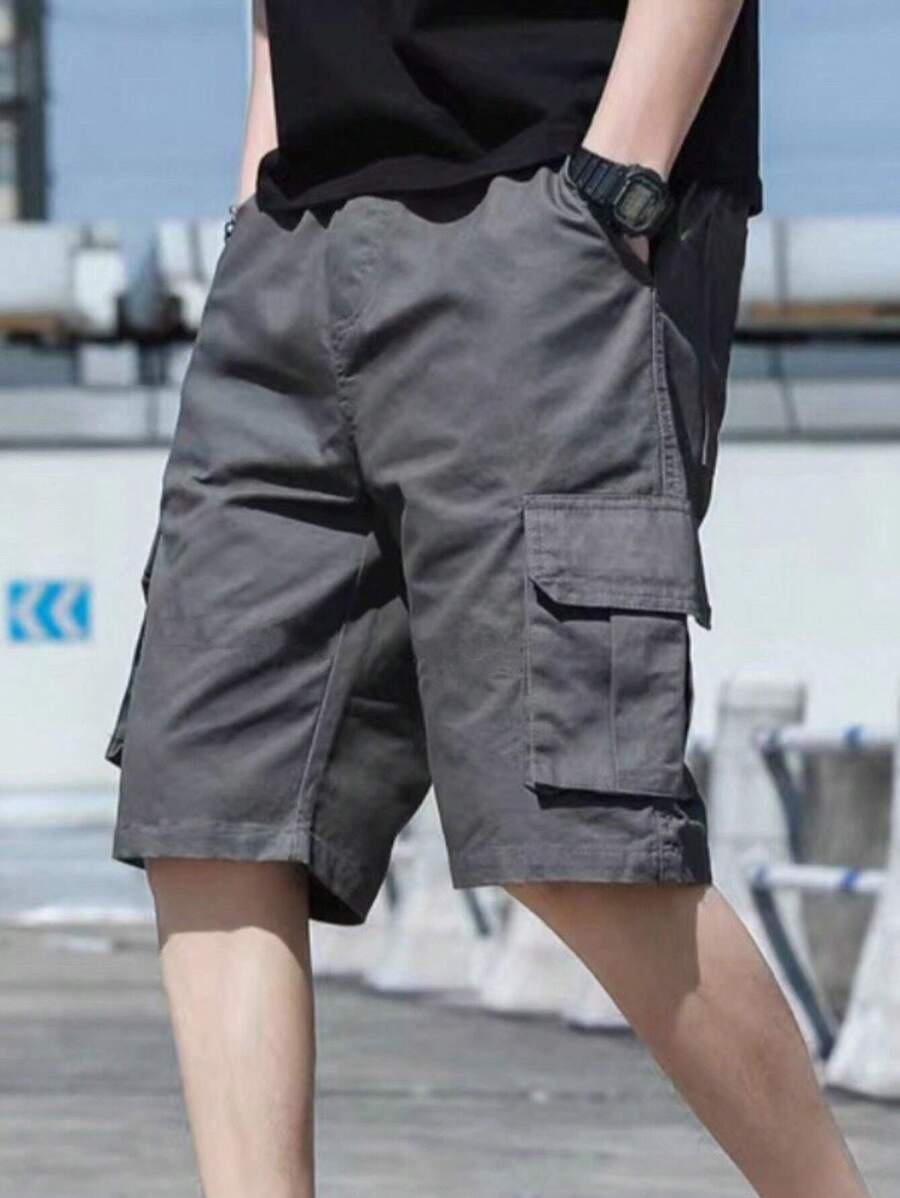 Bermuda Masculina Cargo Com Bolso Streetwear