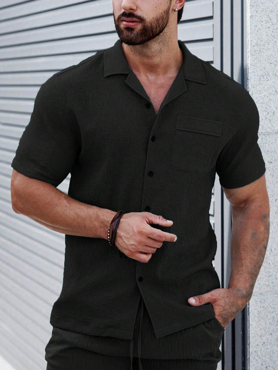 Camisa Masculina em Viscose e Algodão Lancelat