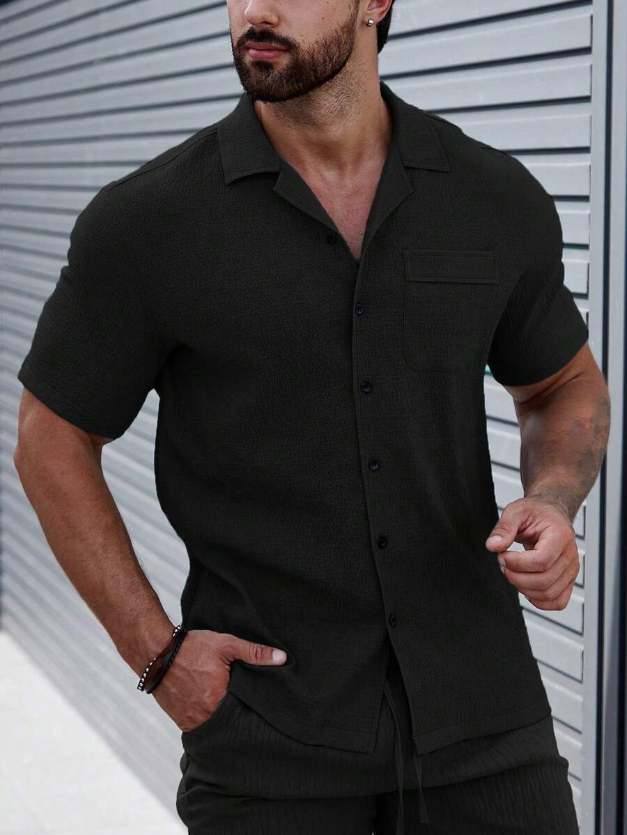 Camisa Masculina em Viscose e Algodão Lancelat