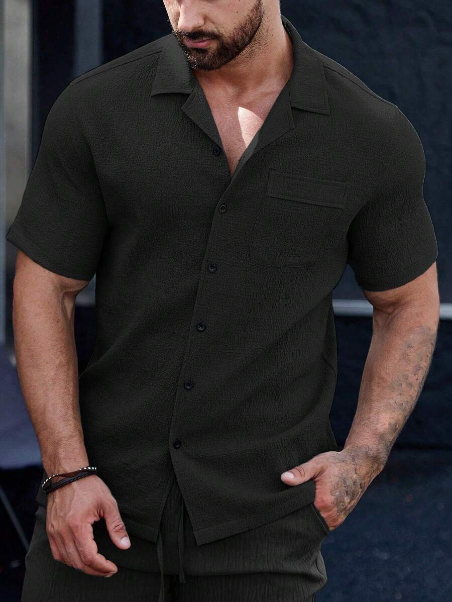 Camisa Masculina em Viscose e Algodão Lancelat