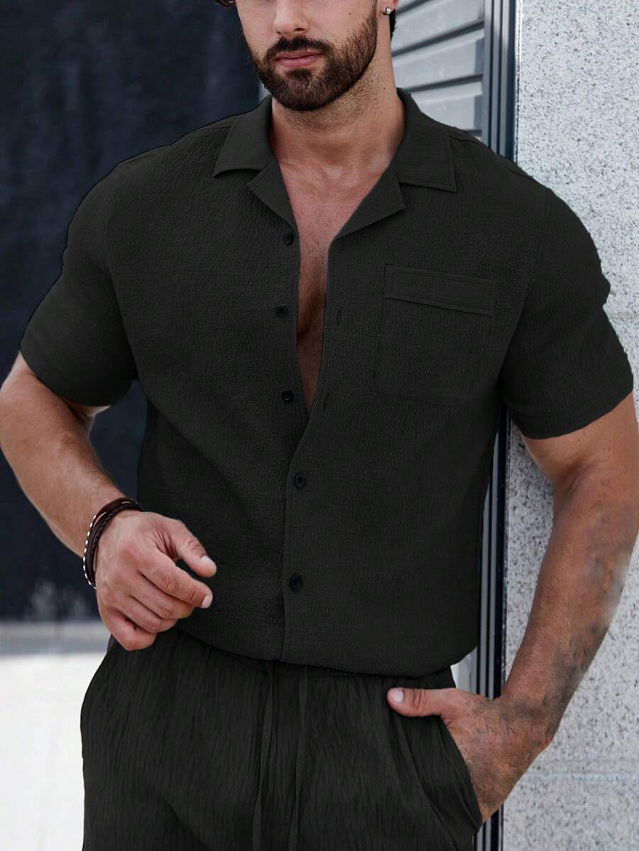 Camisa Masculina em Viscose e Algodão Lancelat