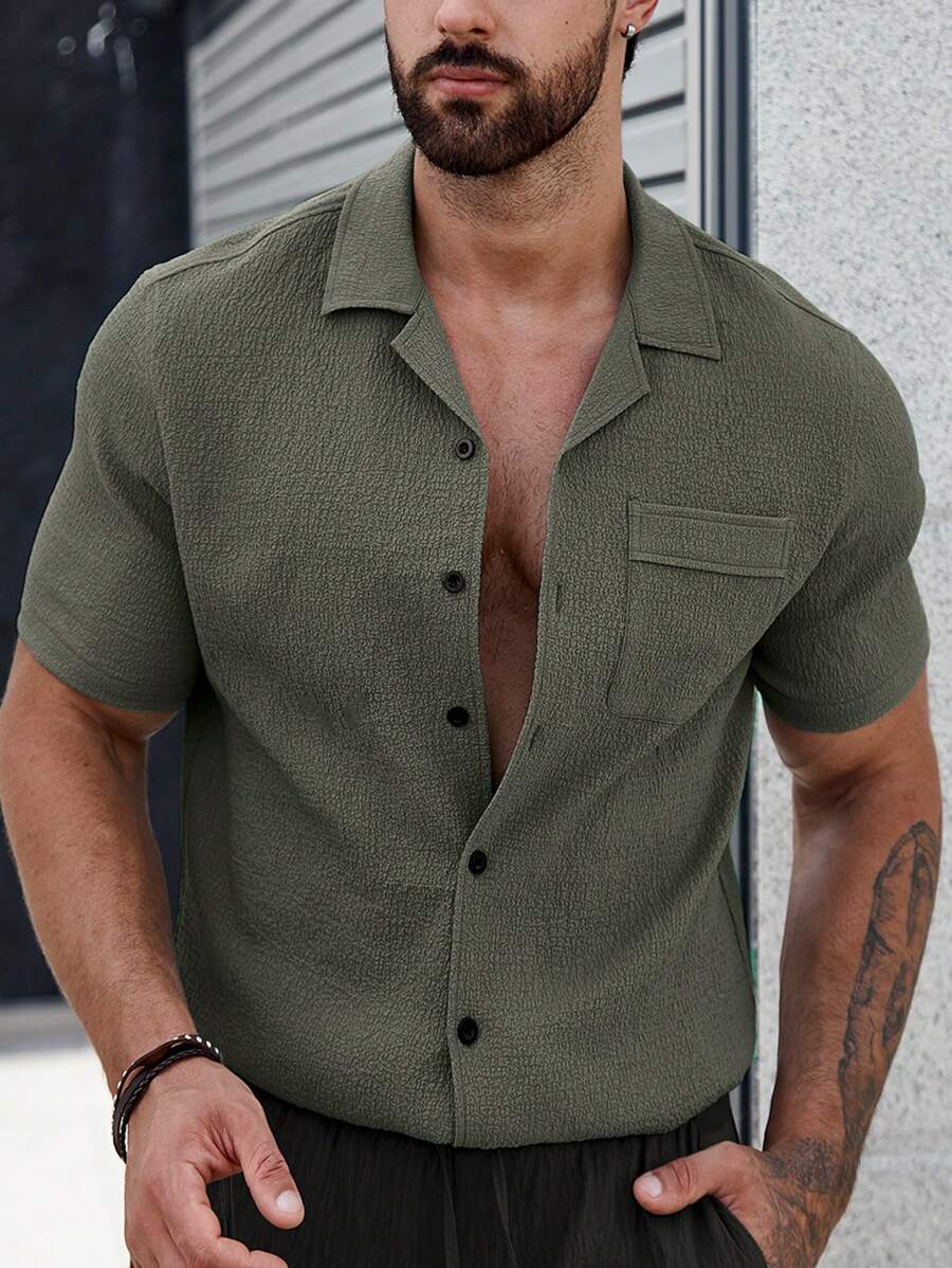Camisa Masculina em Viscose e Algodão Lancelat