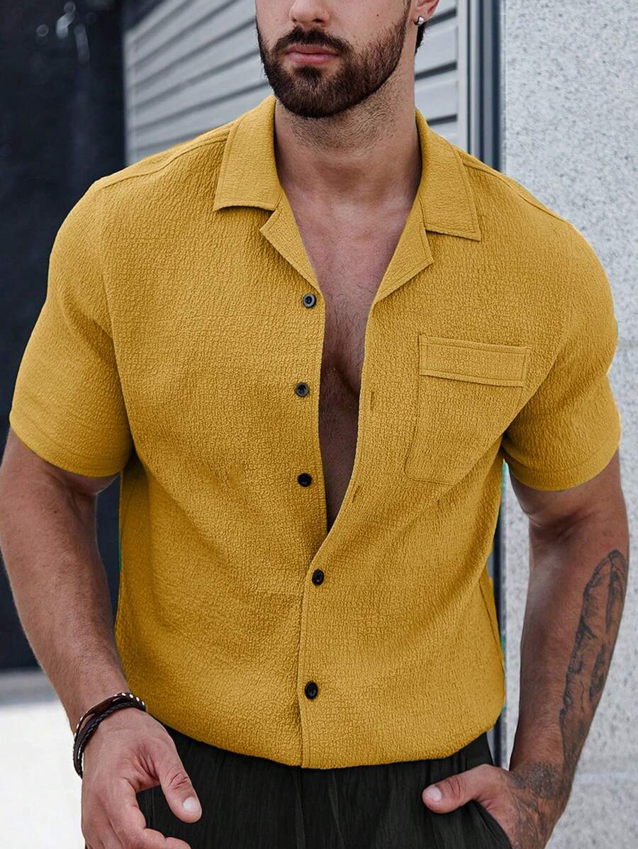 Camisa Masculina em Viscose e Algodão Lancelat