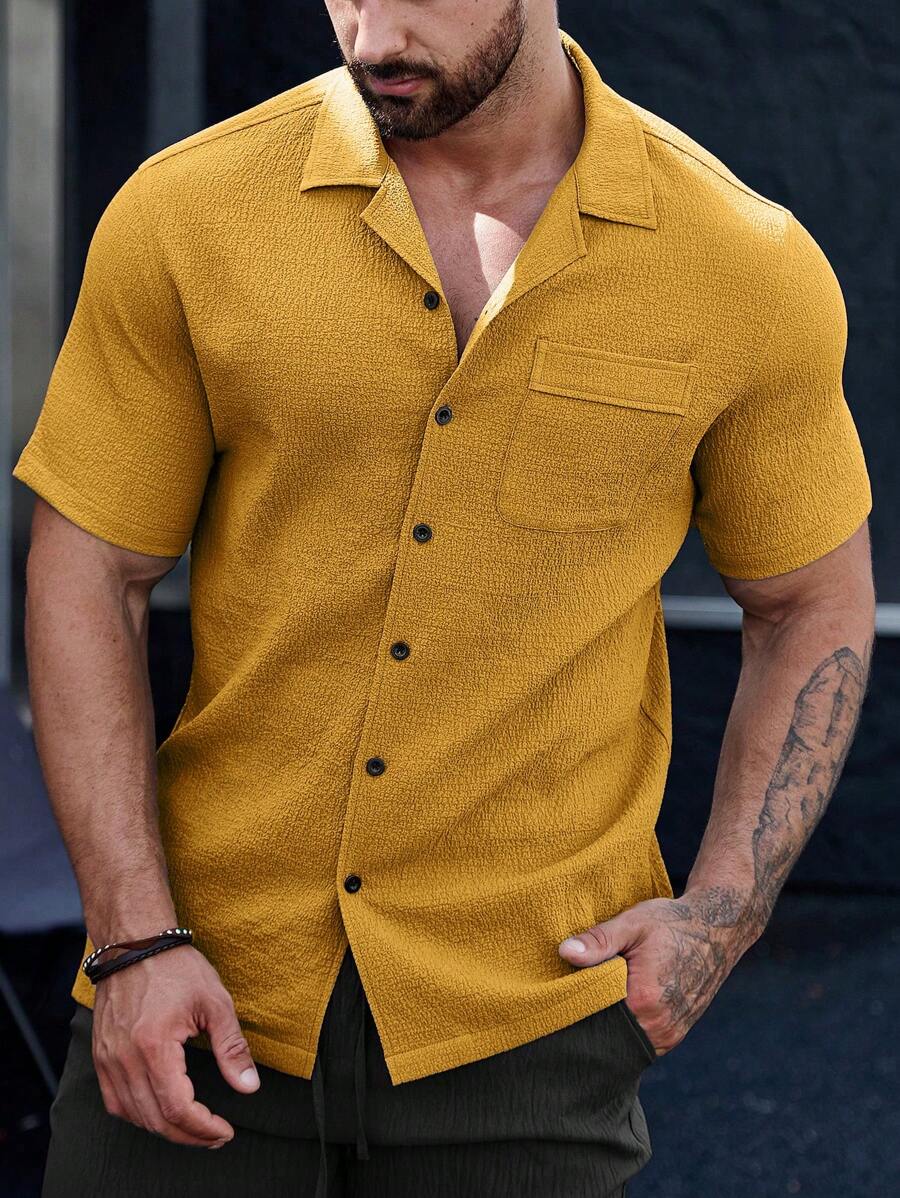 Camisa Masculina em Viscose e Algodão Lancelat