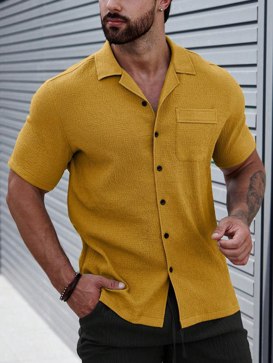 Camisa Masculina em Viscose e Algodão Lancelat