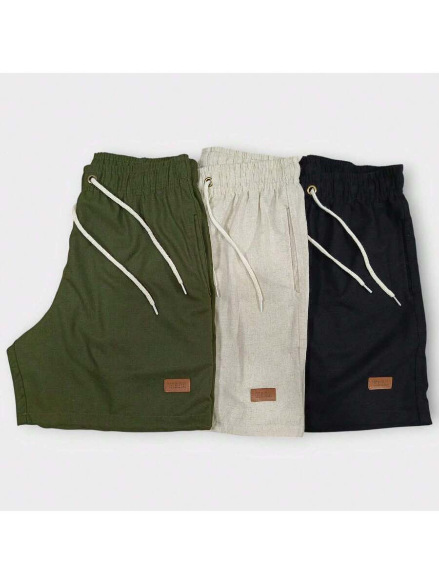 Kit 3 Shorts Linho Premium estilo Mauricinho