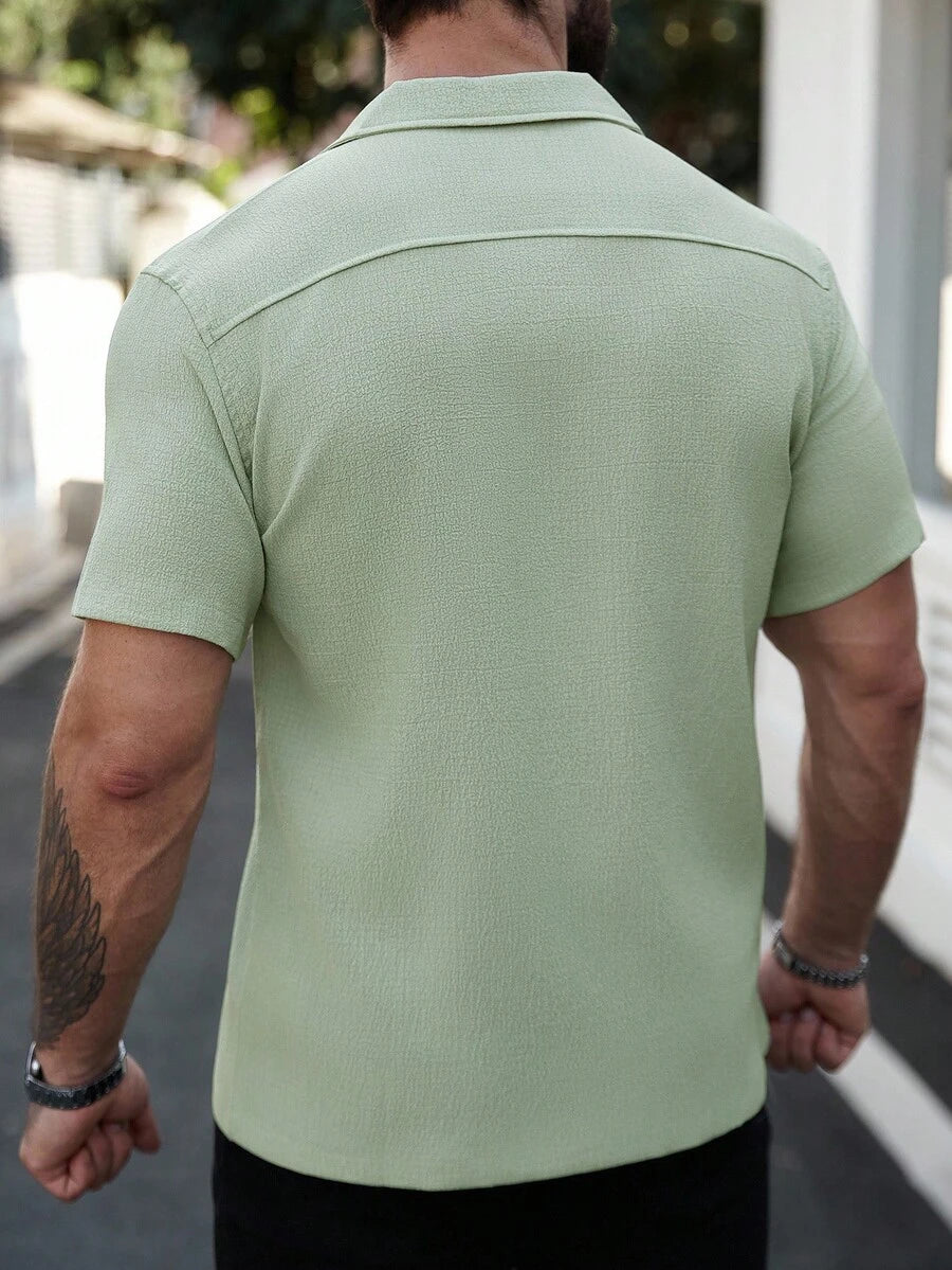 Camisa Masculina em Viscose e Algodão Lancelat