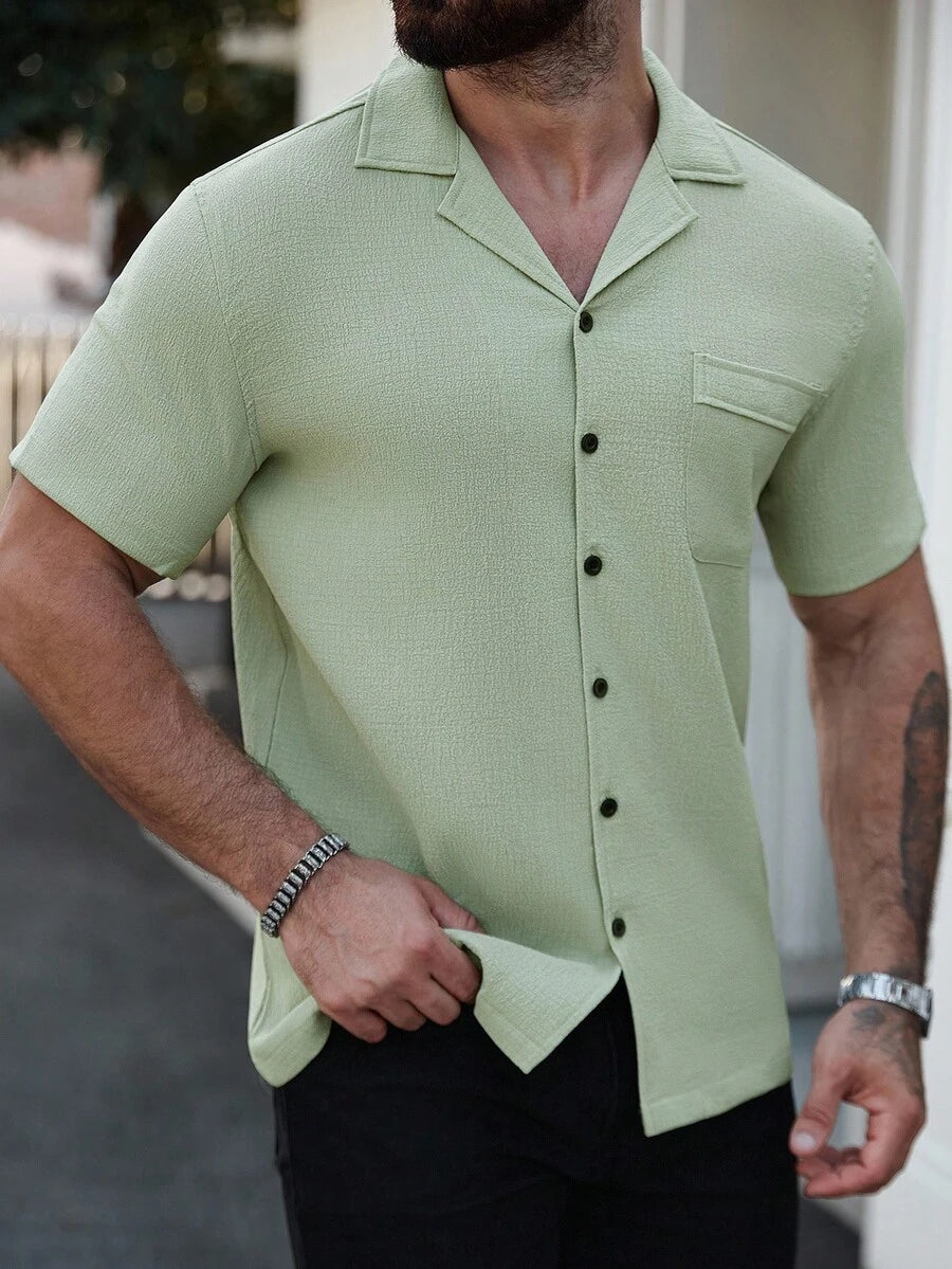 Camisa Masculina em Viscose e Algodão Lancelat