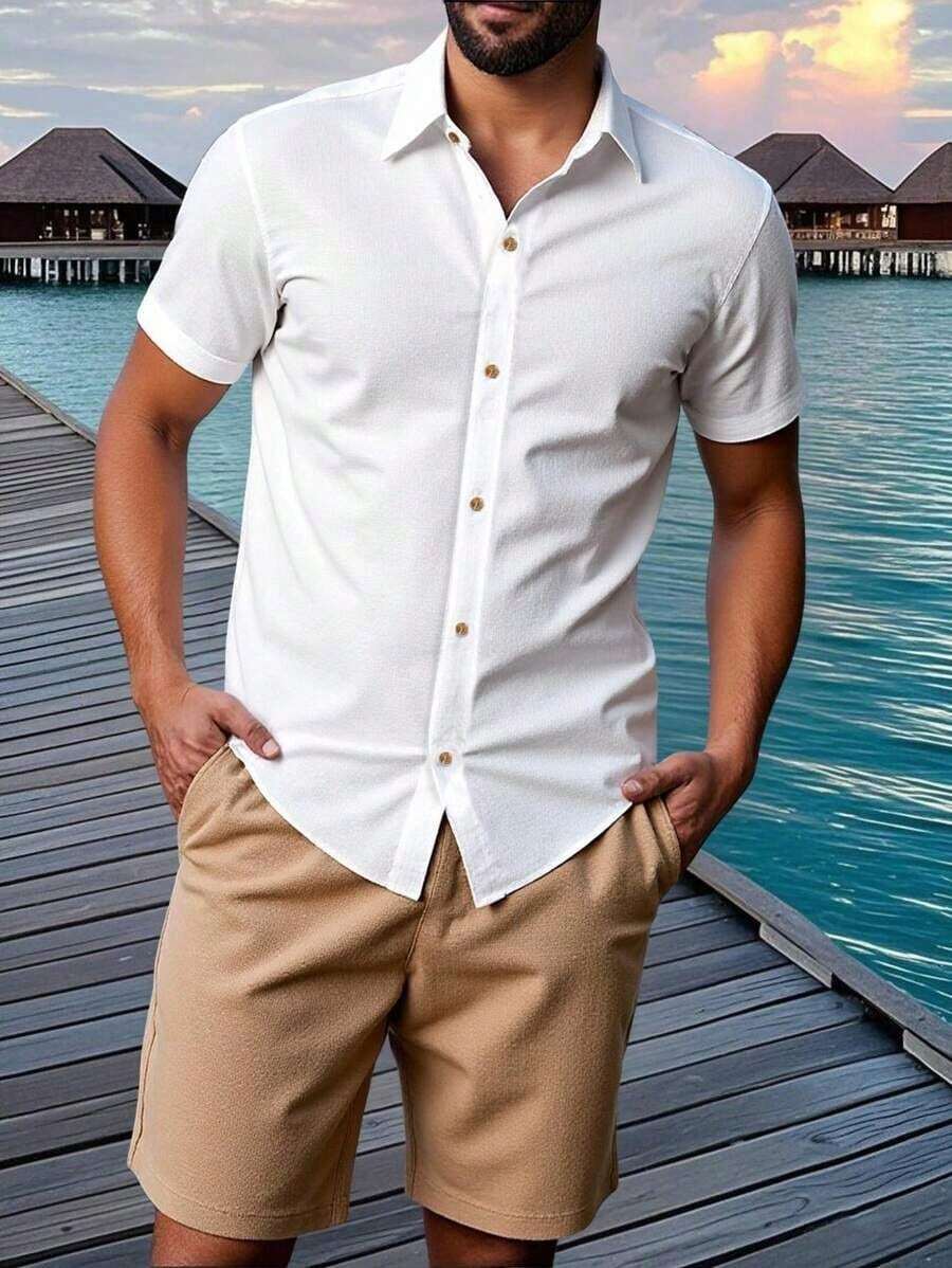 Conjunto Masculino em Linho Casual Bird