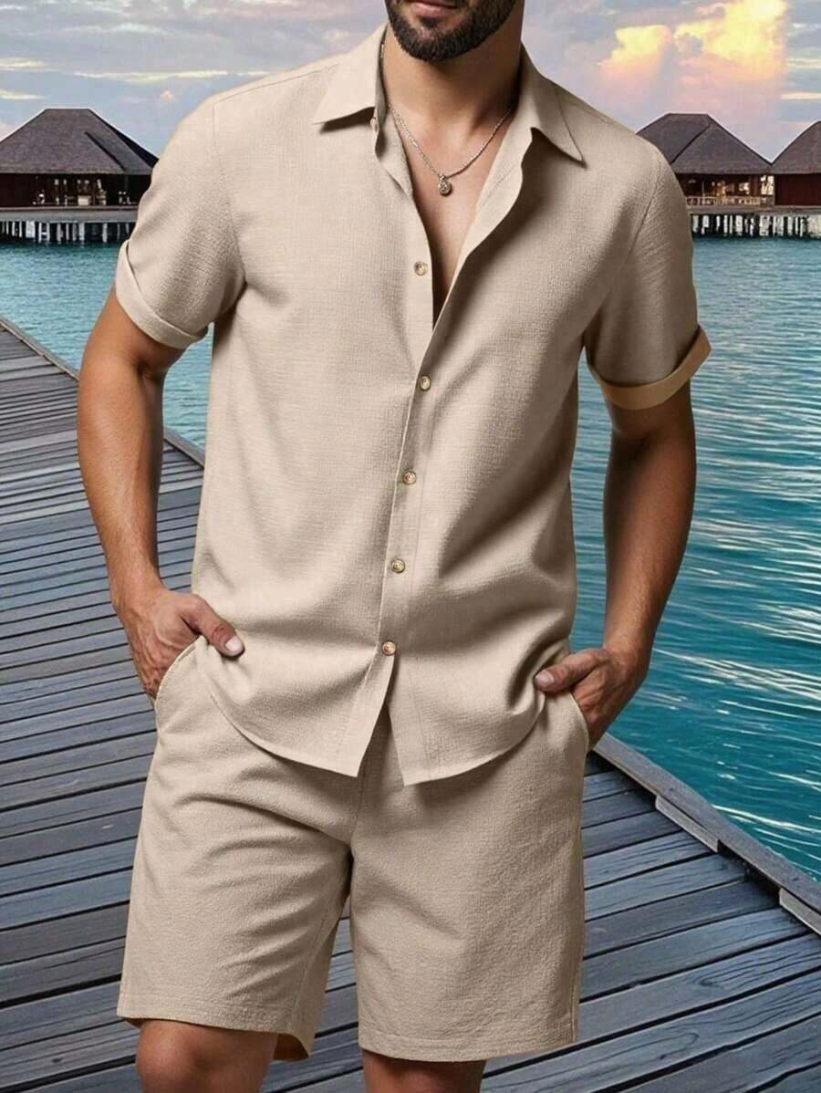 Conjunto Masculino em Linho Casual Bird