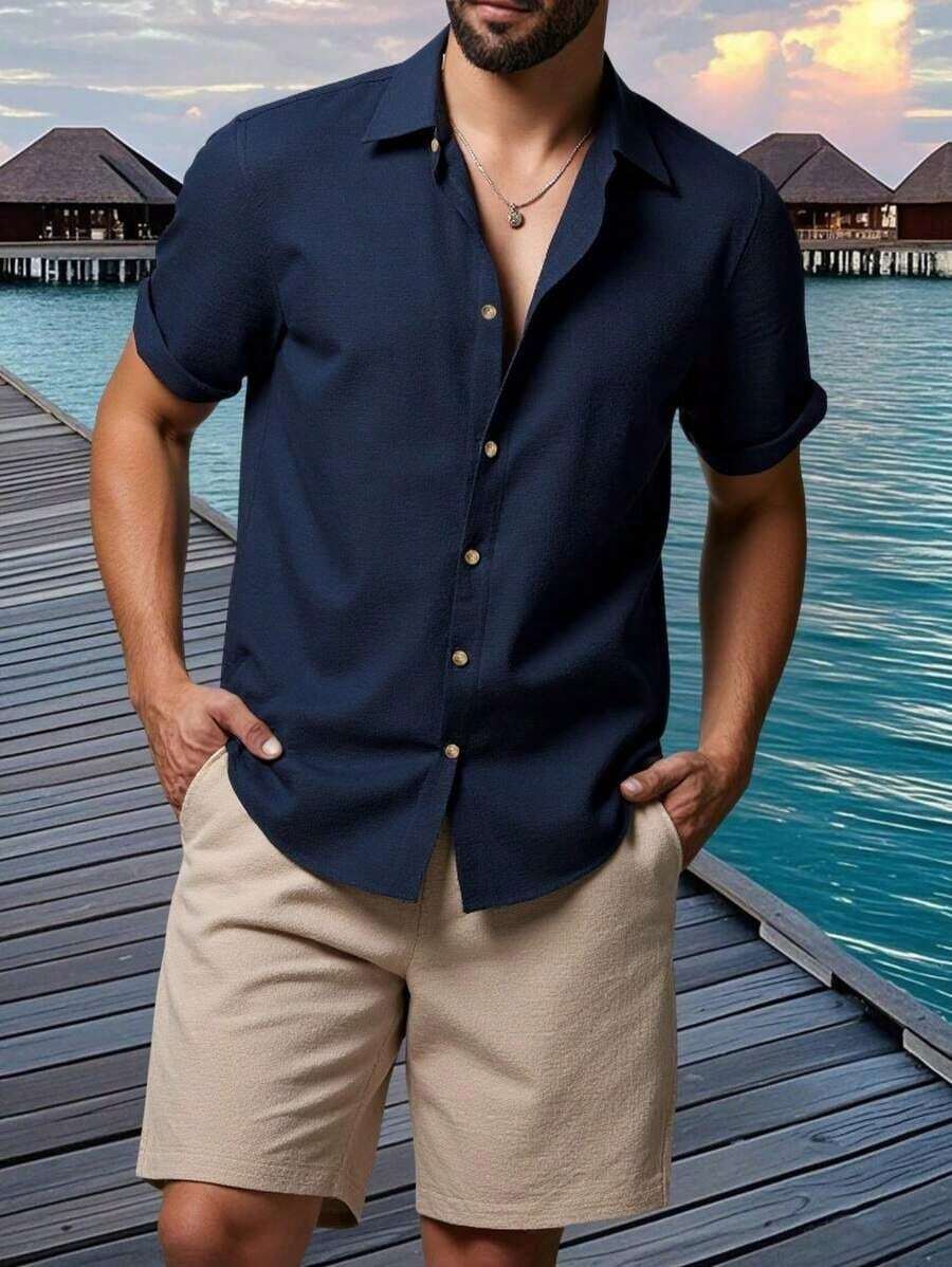 Conjunto Masculino em Linho Casual Bird