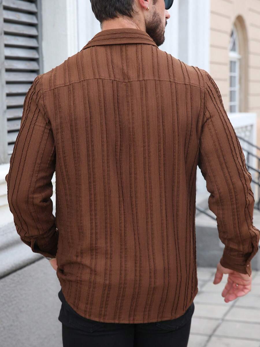 Camisa Masculina de Manga Longa em Linho Madri