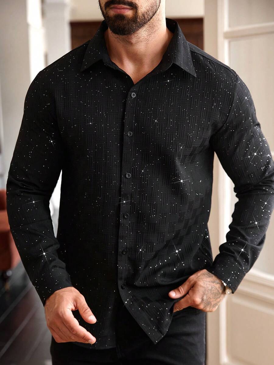 Camisa Masculina de Manga Longa em Linho Madri