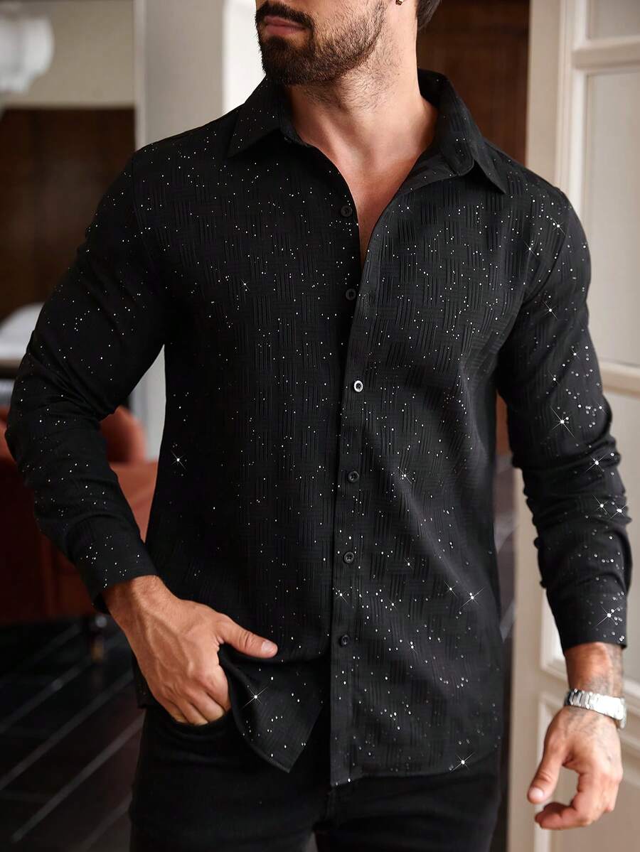 Camisa Masculina de Manga Longa em Linho Madri