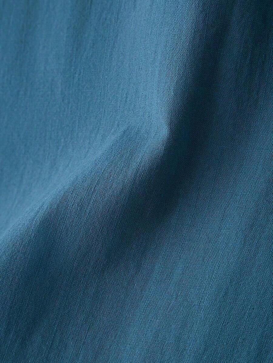 Conjunto Masculino Camisa de Manga Curta e Shorts em Linho New York