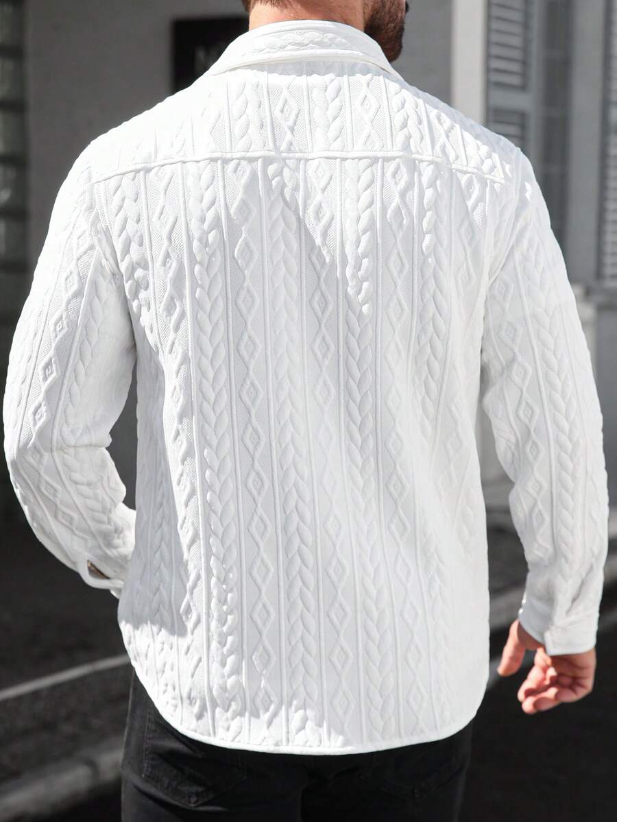 Camisa Masculina de Manga Longa em Linho Madri